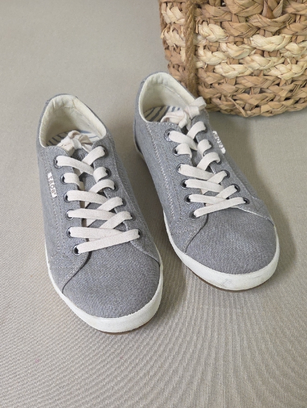 Taos Star Canvas Low-Top Sneakers with Cream Laces